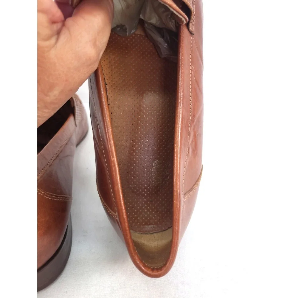 Lavorazione Artigiana Mens Brown  leather Loafer Shoes sz US 10.5 made in Italy